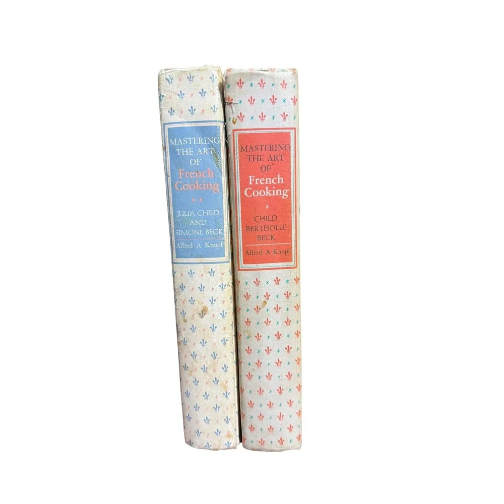 Julia Child Mastering the Art of French Cooking Vintage 2 Vol Book Set 1971 1973